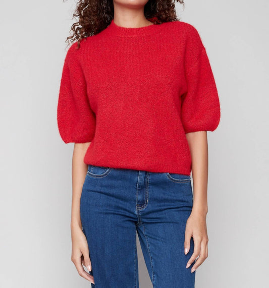 Charlie B - Balloon Elbow Sleeve Knit Sweater