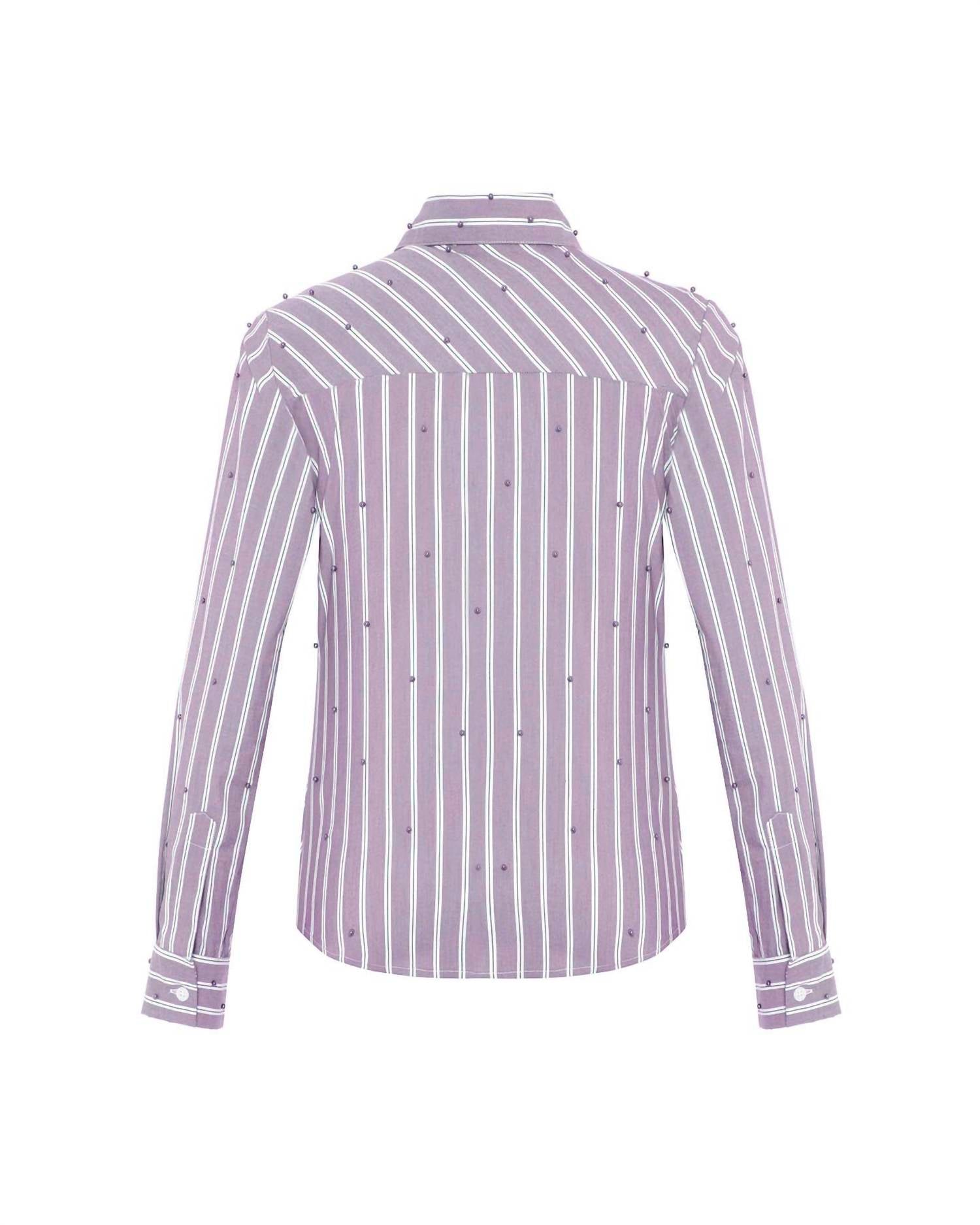 Theo The Label - Echo Mix Stripe Pearly Shirt