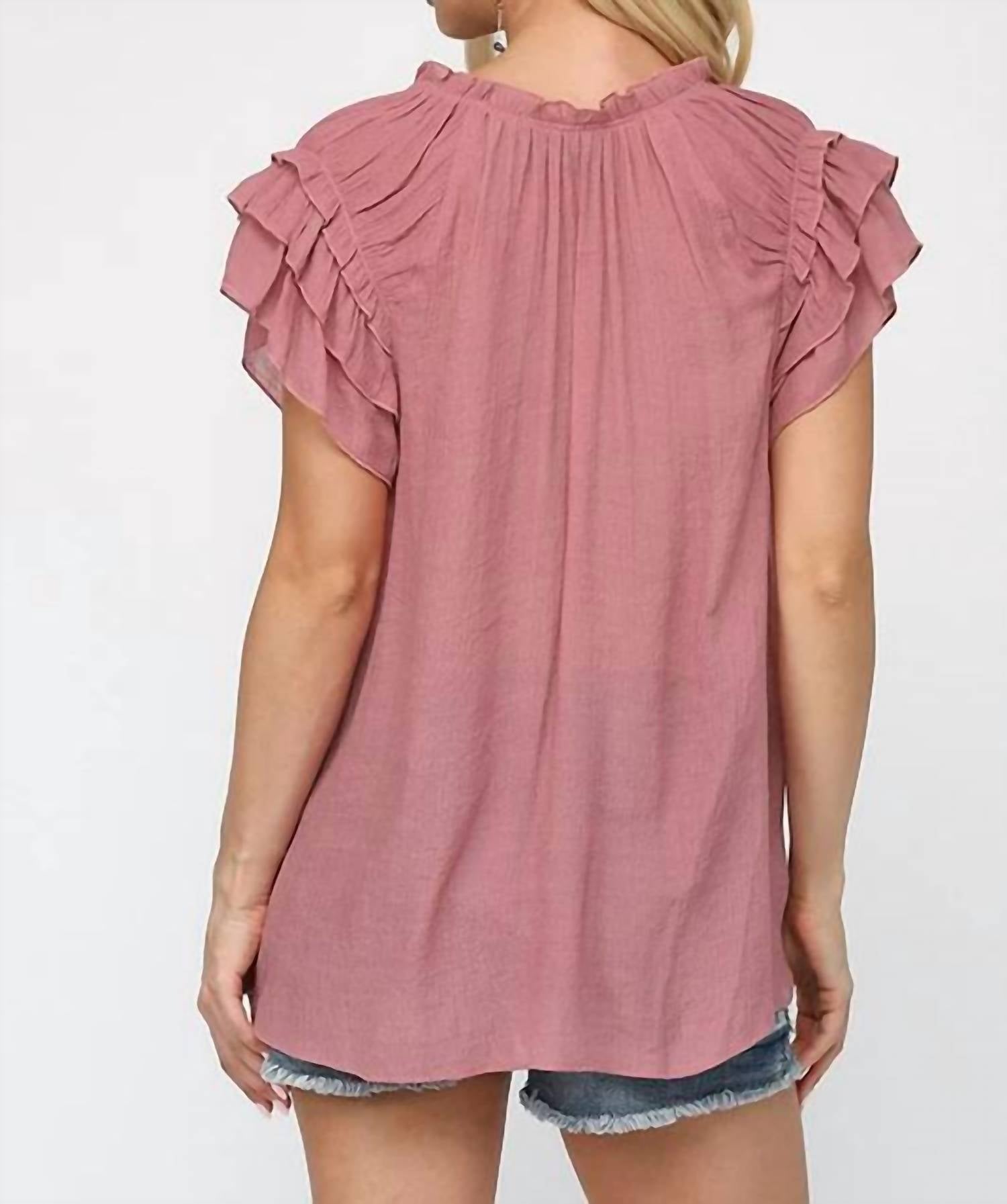 Gigio - Wear Your Ruffle On Your Sleeve Top