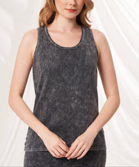 Angel Apparel Comfy Tank Top in charcoal - women's tank top - detail view