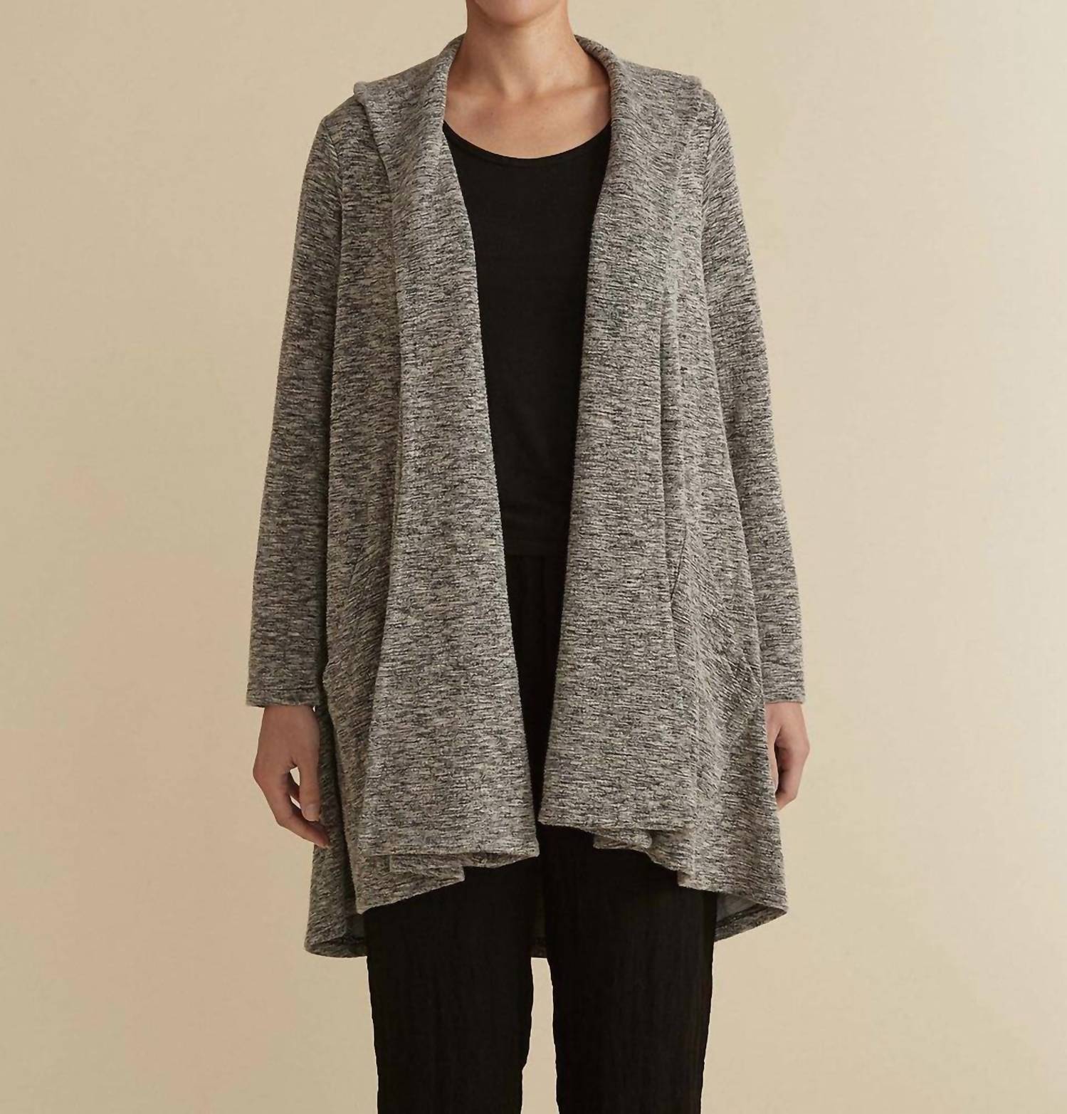 cut loose Crimped Swing Coat in moonbeam - women's jacket
