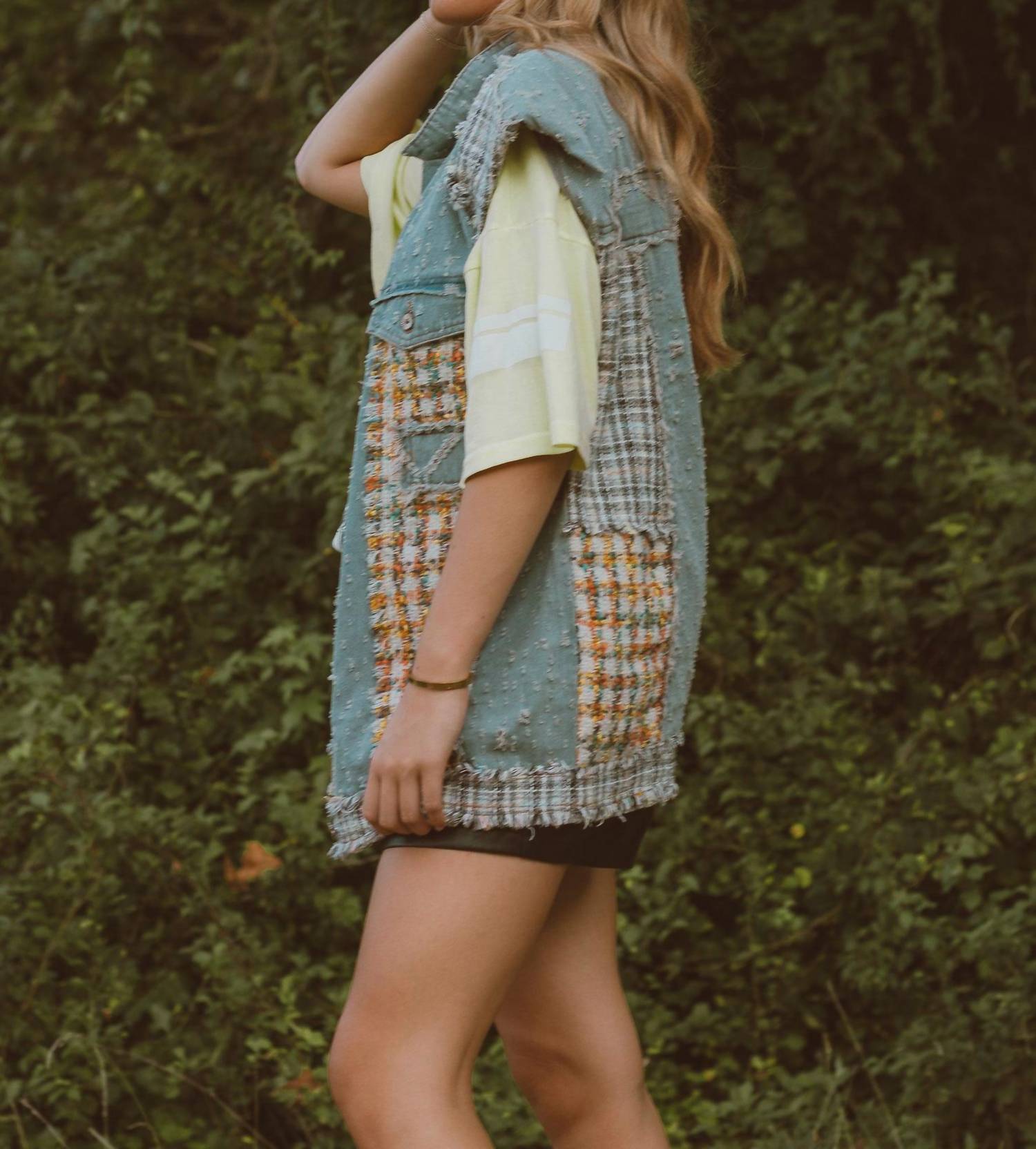 Pol - Cool it Patchwork Denim Vest