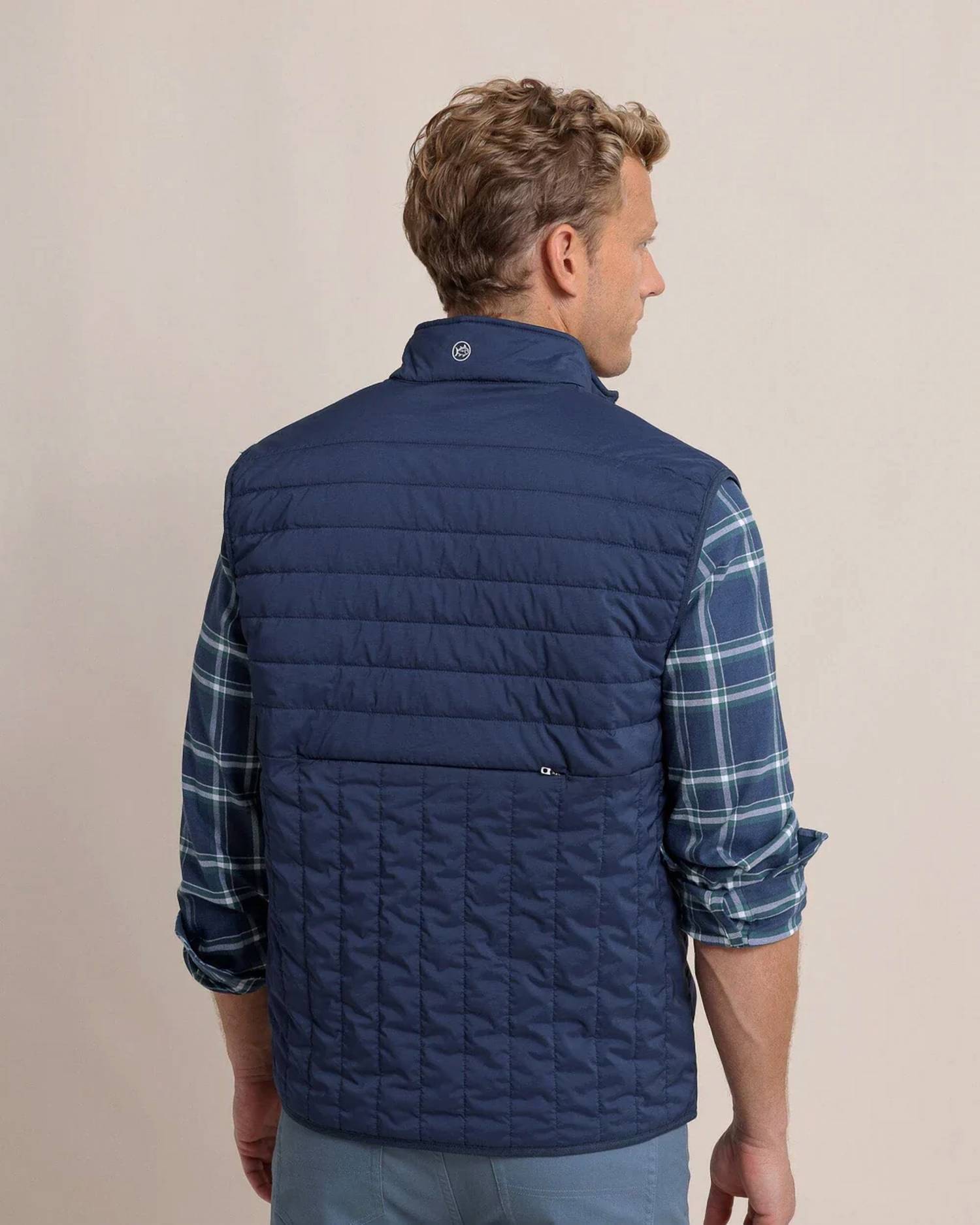 SOUTHERN TIDE Whitemarsh Packable Quilted Vest in dress blue - men's jacket - alternate view