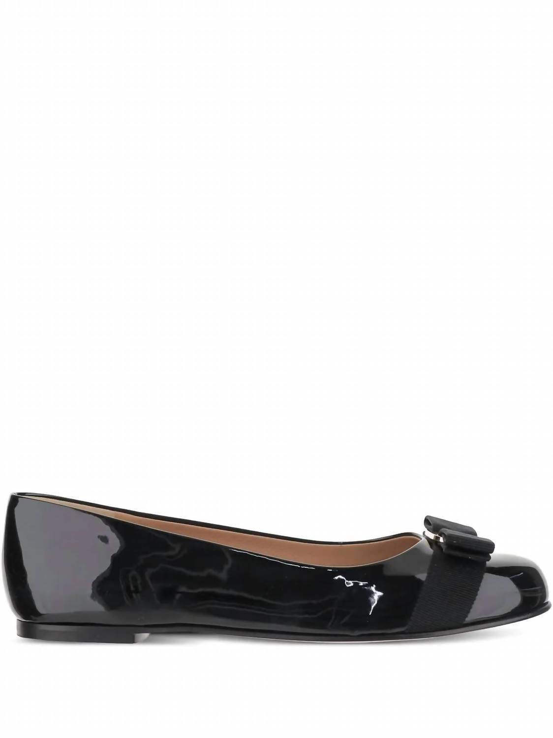 Salvatore Ferragamo - Kid's Vara Bow Leather Ballet Shoes