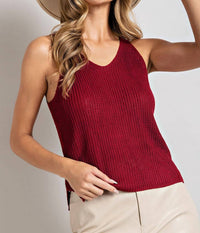 Ee:Some - V Neck Knit Tank Top
