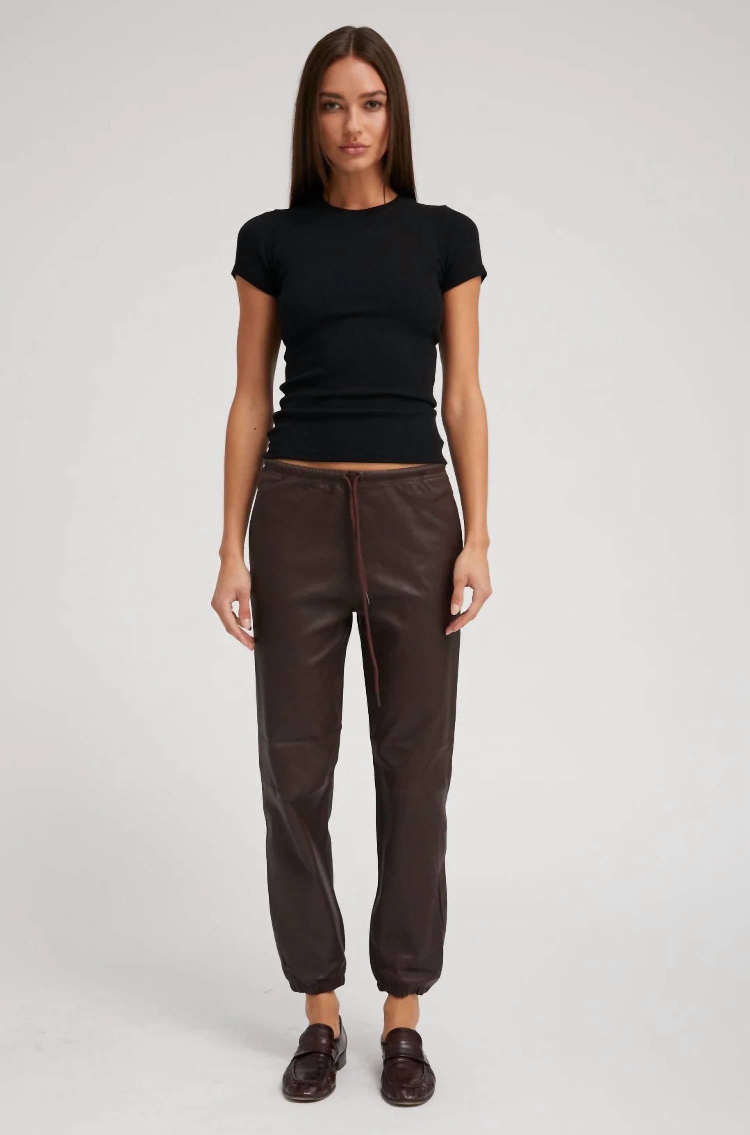 Sprwmn - Leather Drawstring Jogger