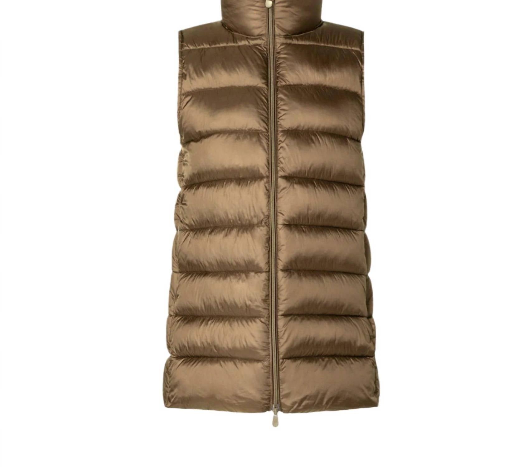 SAVE THE DUCK Quilted Gilet Coral Vest in husk green - women's jacket - view 4