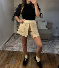 &Merci - Lynn Studded High Waist Suede Skort
