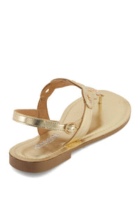 Andrea Women's Flat Sandal in gold - women's sandal - detail view