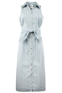 Faherty - Ellis Sleeveless Tie Front Maxi Dress