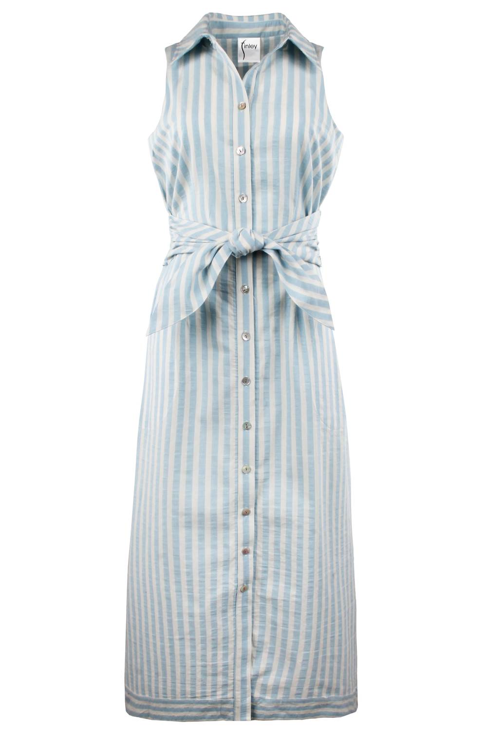 Faherty - Ellis Sleeveless Tie Front Maxi Dress