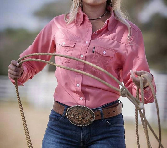 Hooey - Sol Competition Rose Long Sleeve Shirt