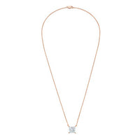 Diana M Jewels - 8.00 Cts Lab Grown Princess Cut East West Diamond Pendant Necklace