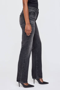 Moussy Women's Melbourne Straight Jean in black - women's jeans - alternate view