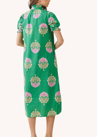 Tcec - Fields Block Print Smocked Midi Dress