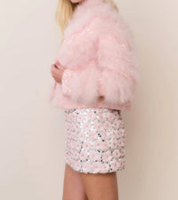 Loveshackfancy - Curran Feather & Sequin Jacket