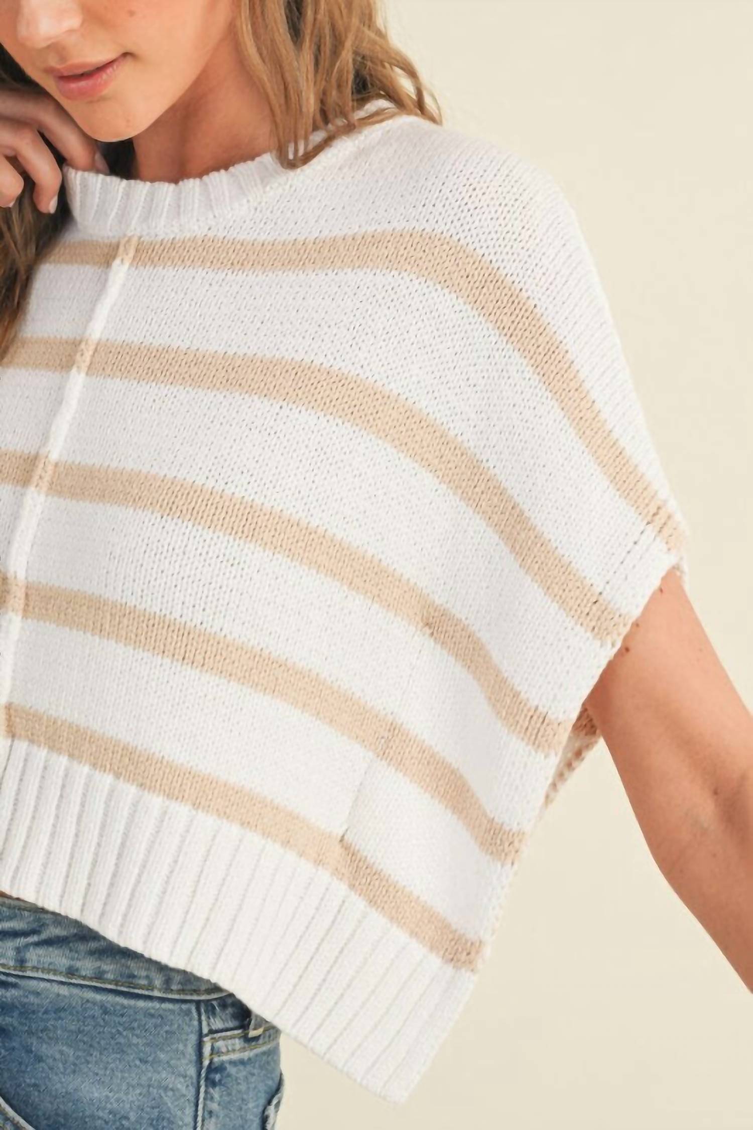 Cloud Ten - Brayley Crop Sweater Vest