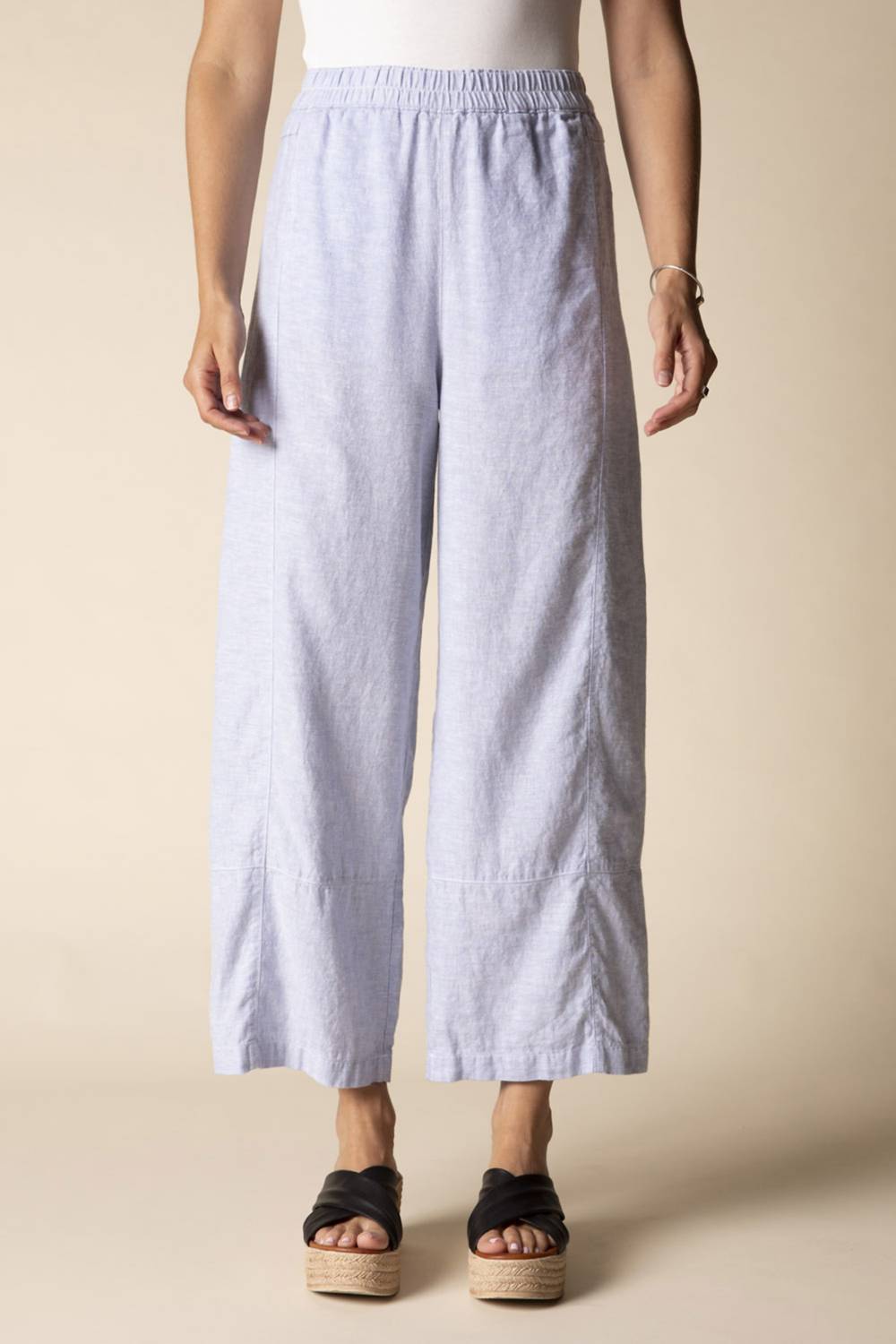 Habitat - Seamed crop linen pant