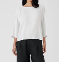Eileen Fisher - Georgette Bateau Neck Top - Plus