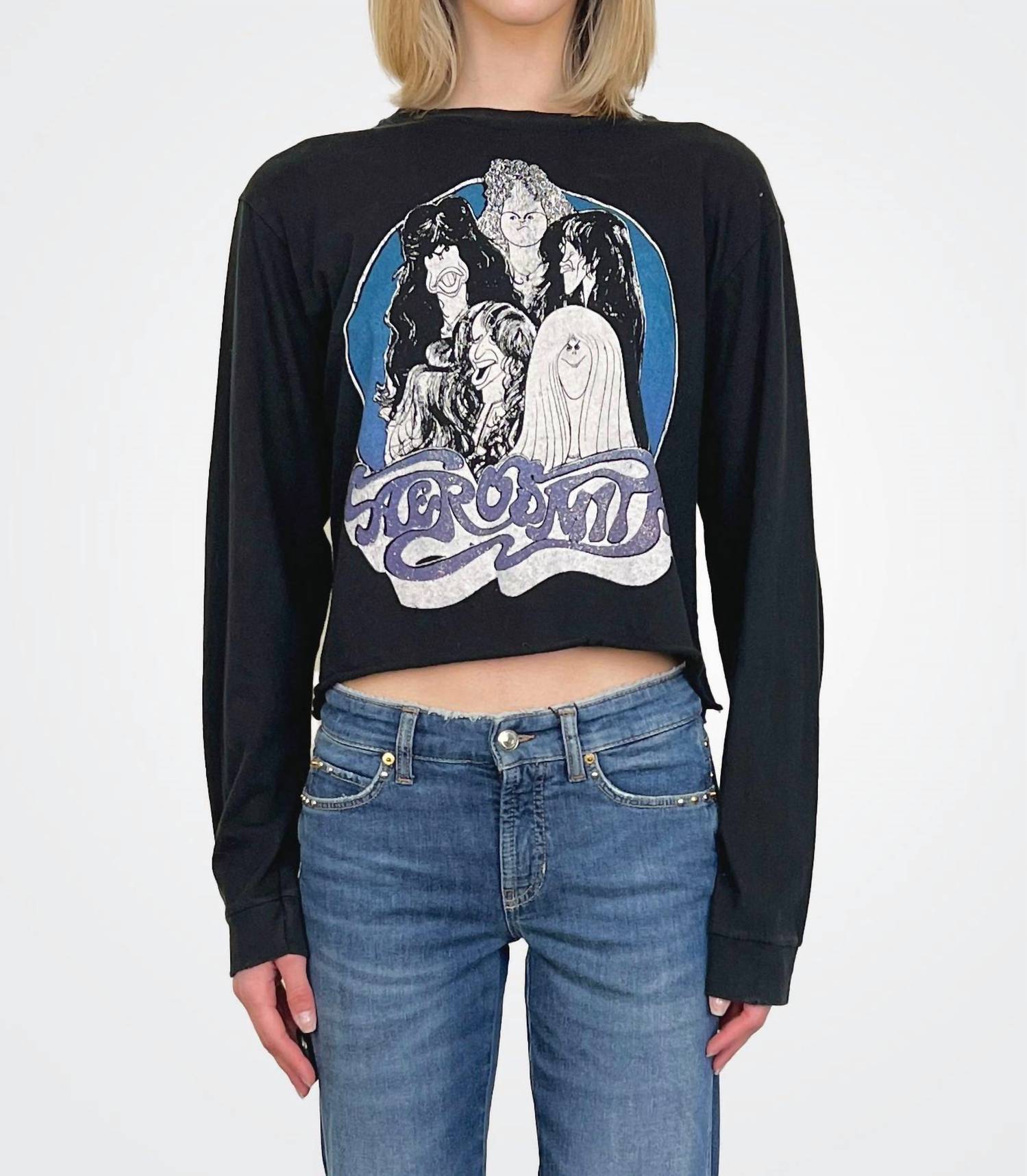 Madeworn - Aerosmith Cropped Long Sleeve Tee