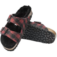 BIRKENSTOCK Women's Arizona Rivet Plaid Sandals in red black - women's sandal - view 5