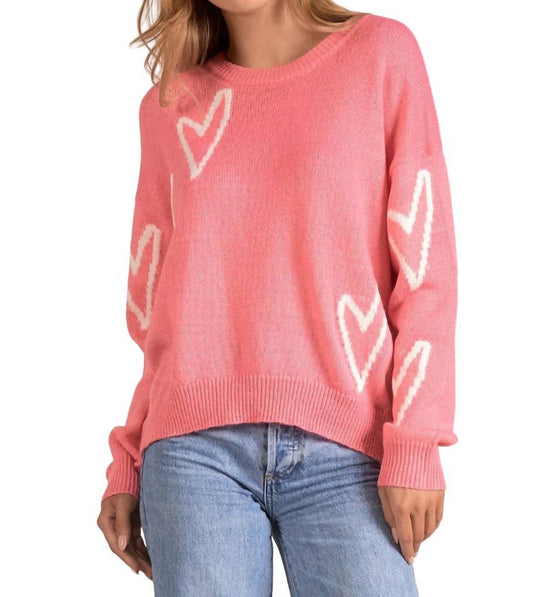 Elan - HEART CREWNECK TOP