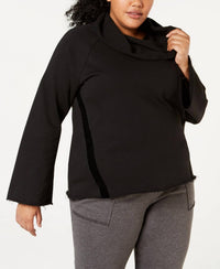Ideology - Cowl Neck Wide Sleeve Striped Top - Plus