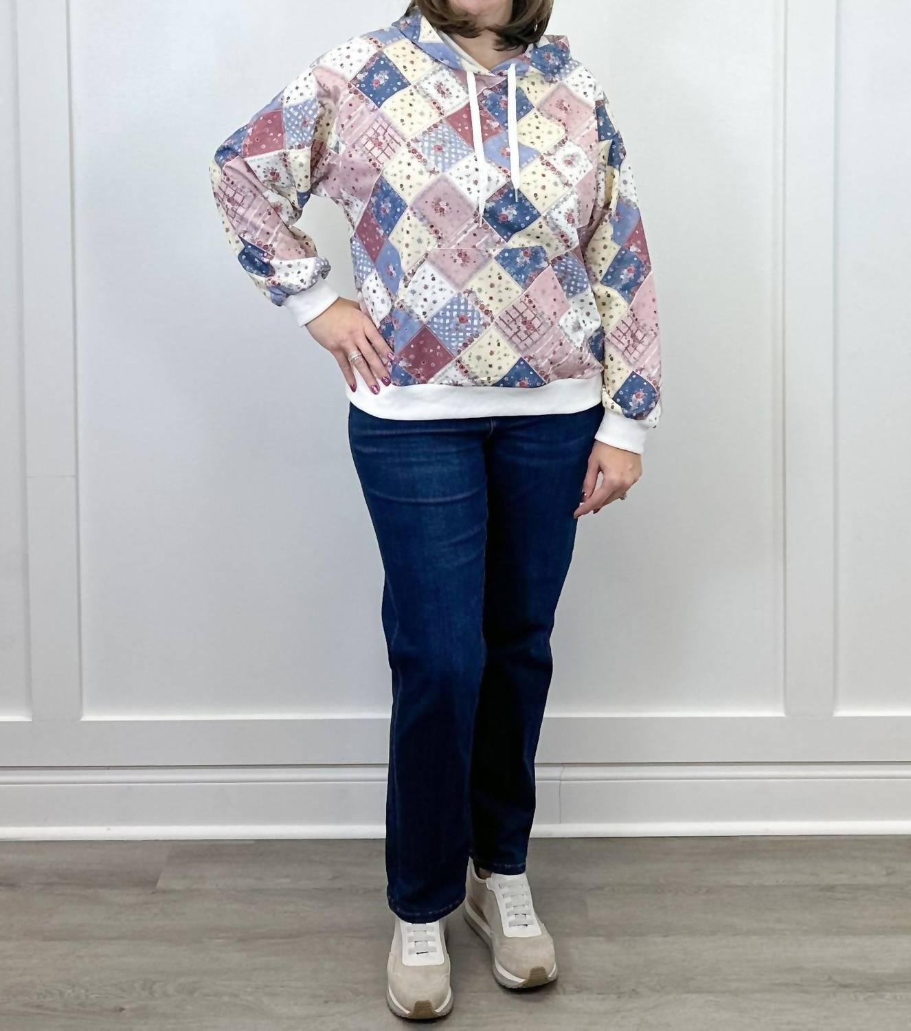 Main Strip - Spring Patchwork Quilted Hoodie