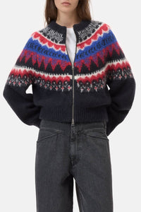 CLOSED Women's Jacquard Cardigan in cosmic grey - women's cardigan