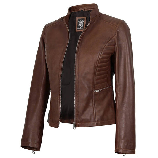 Decrum - Women's Rachel Biker Style Leather Jacket