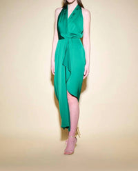 Joseph Ribkoff - Halter Neck Dress With Cascade Detail