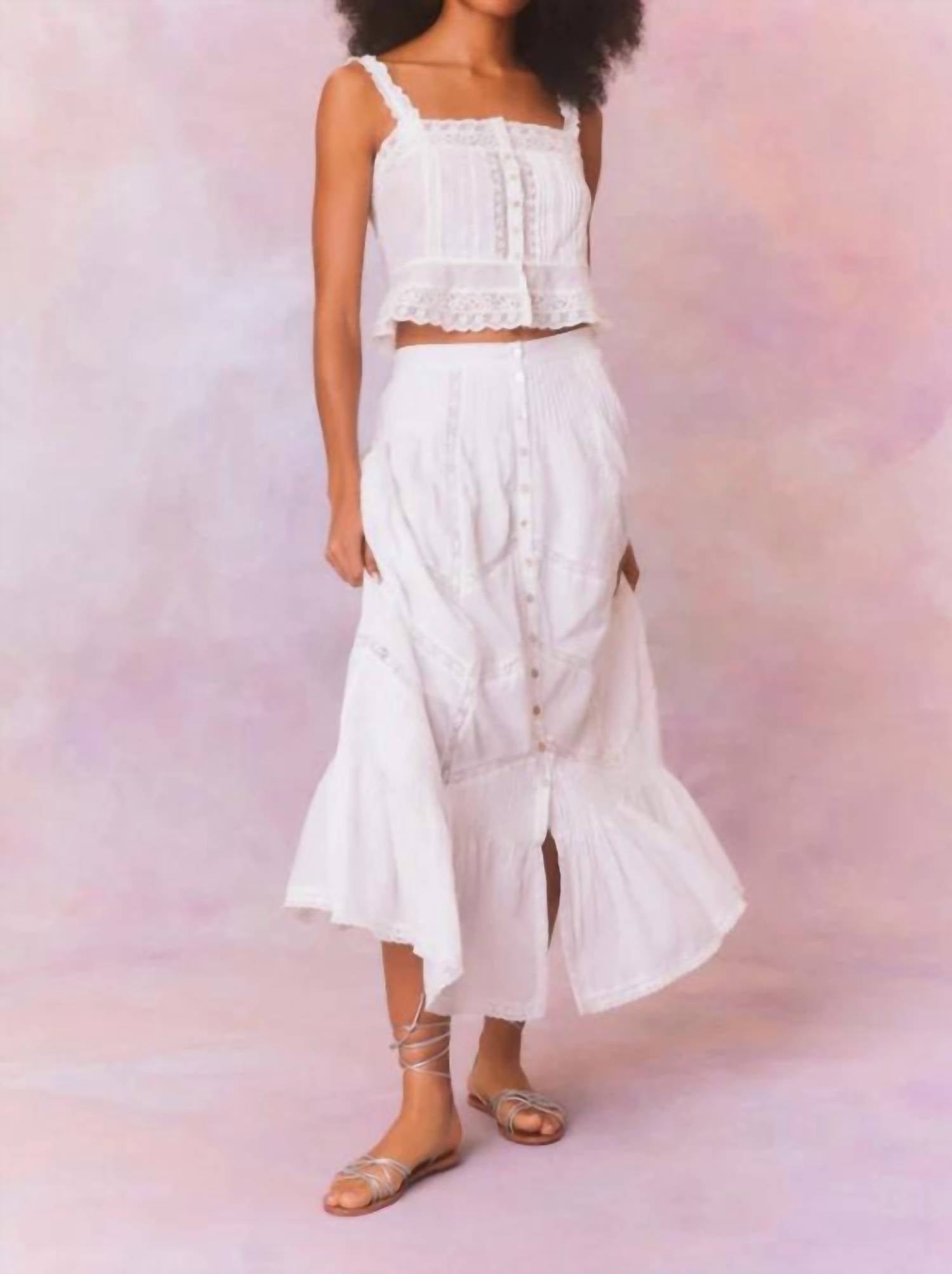 Loveshackfancy - ritson maxi skirt