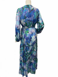 Qishma - Women's Long Sleeve Floral Wrap Dress