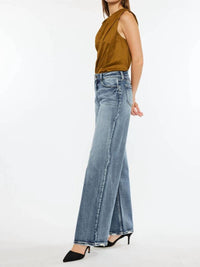 Kancan - Mid Rise Wide Leg Jeans