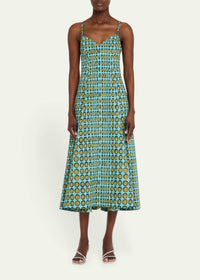 Christopher John Rogers - Wiggle Dot V-neck Midi Dress