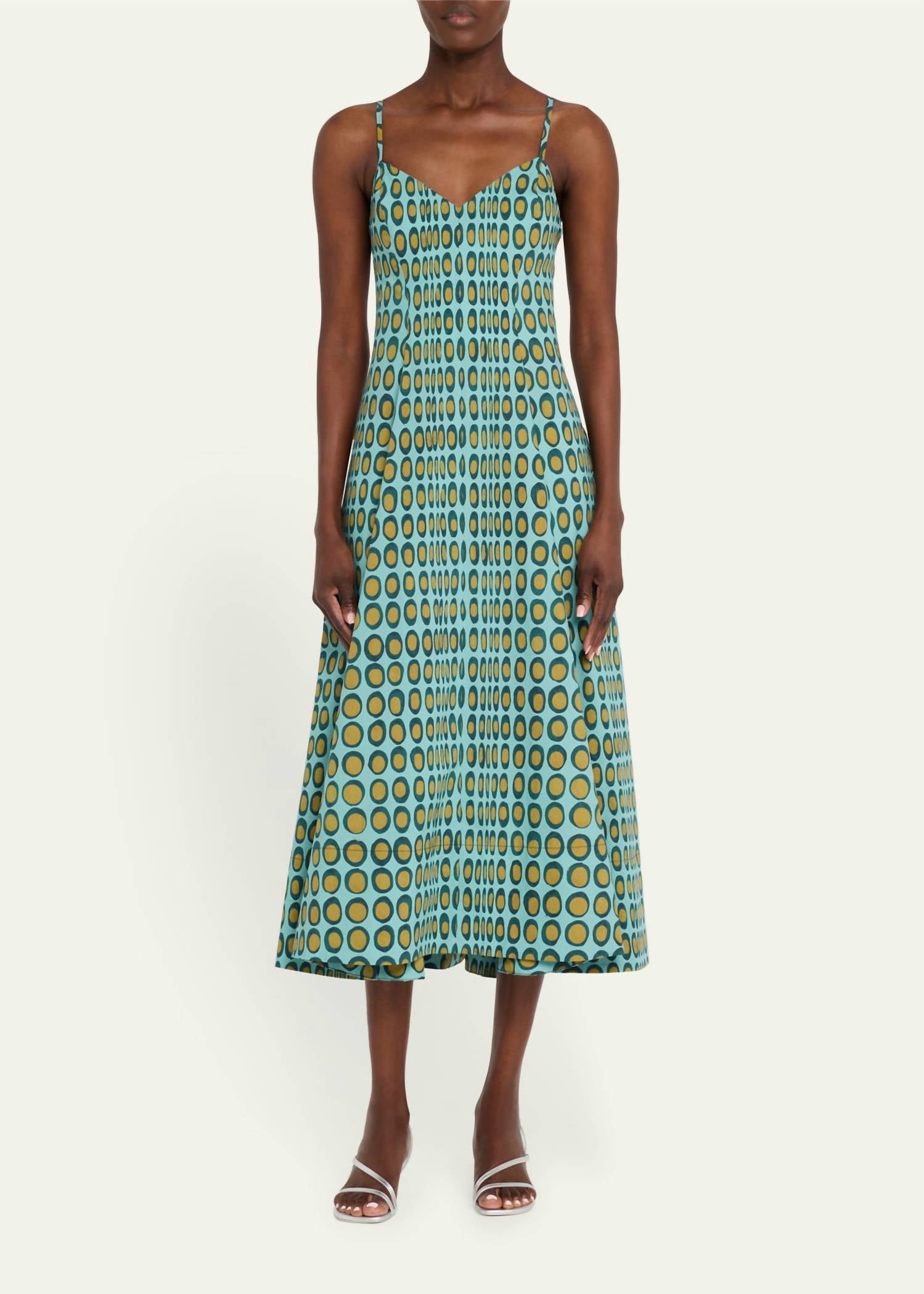 Christopher John Rogers - Wiggle Dot V-neck Midi Dress