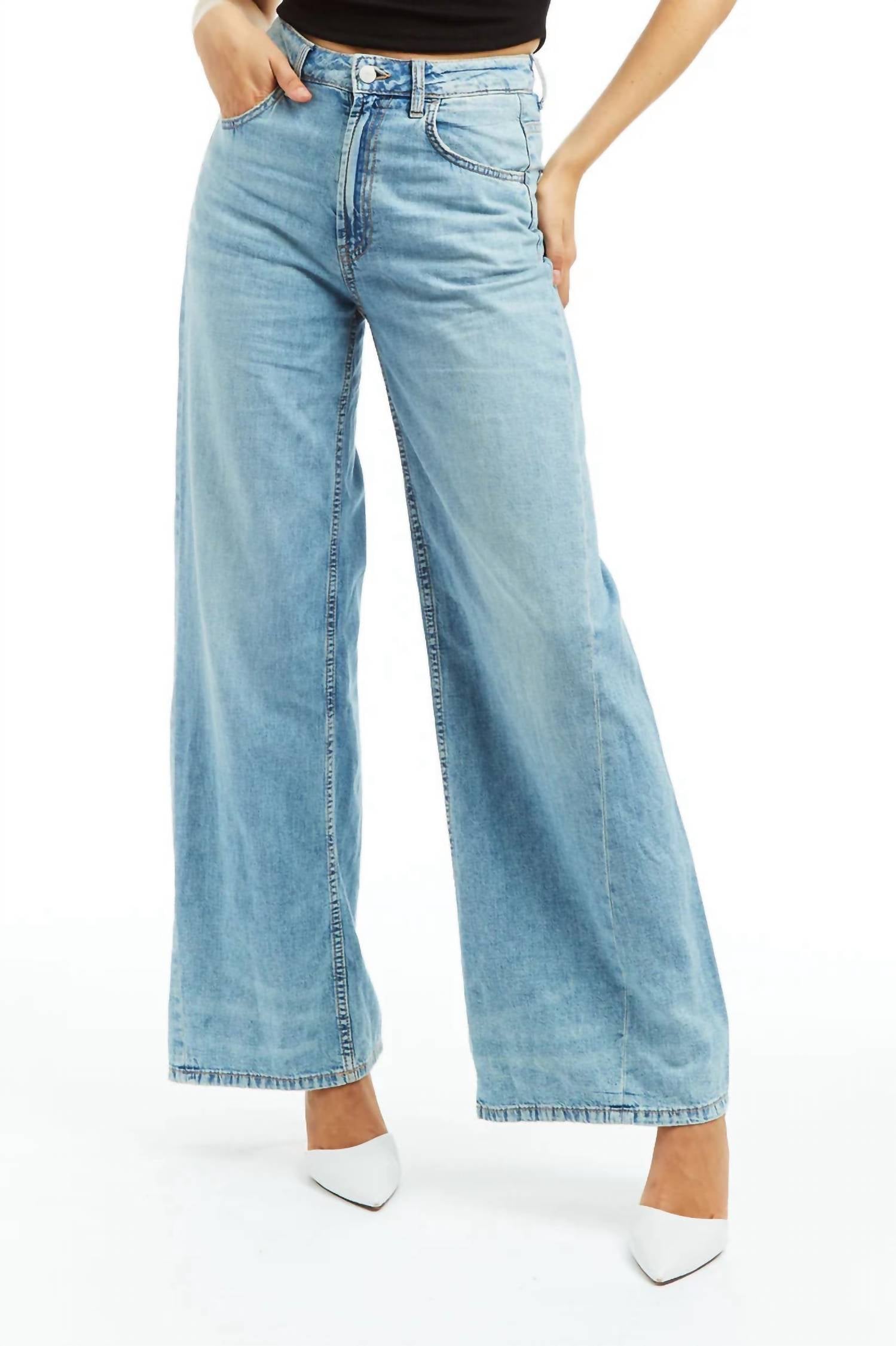 Tractr - Women's Wide Leg Outseam Jeans