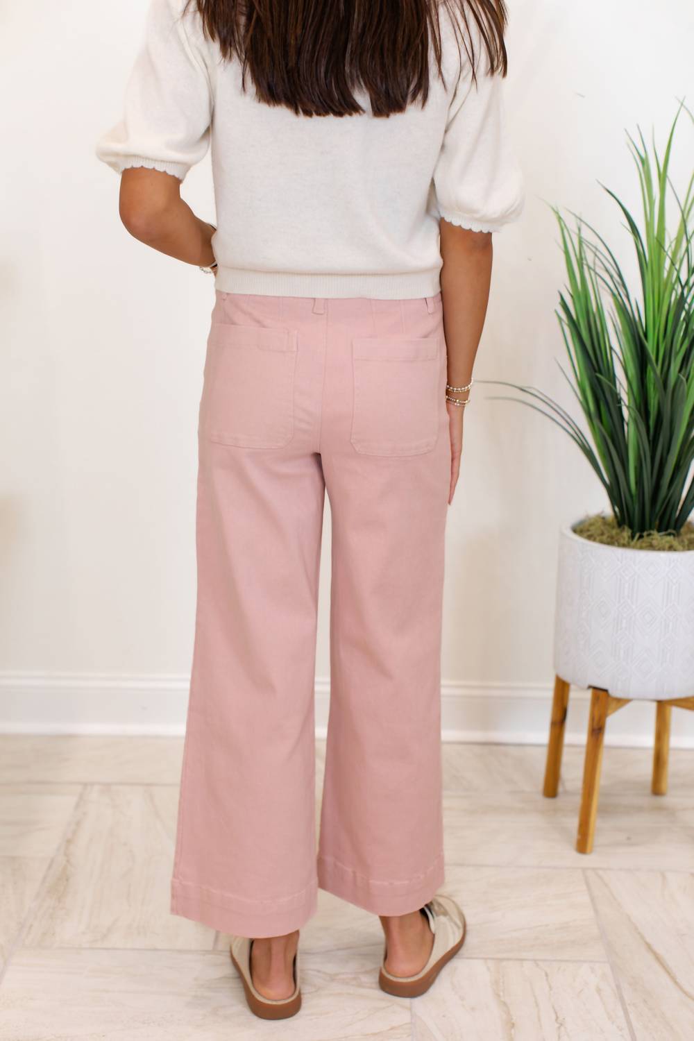 Rae Mode - Cotton Twill Wide Leg Pant