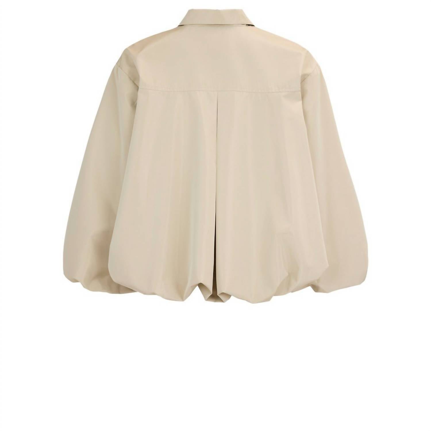 NOEN Women's Bubble Zip Up Jacket in light taupe - women's jacket - view 4