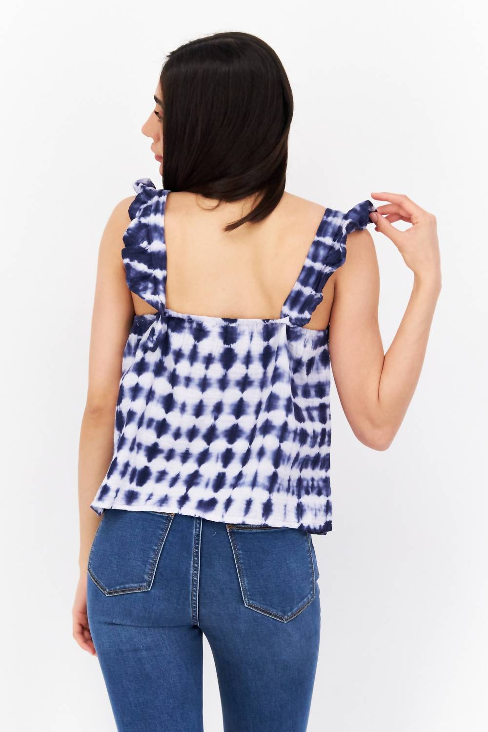 Bb Dakota - Square Neck Sleeveless Tie-dye Top