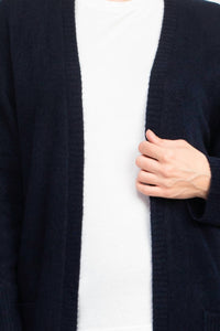 Velvet Heart - Open Front Cardigan With Pockets