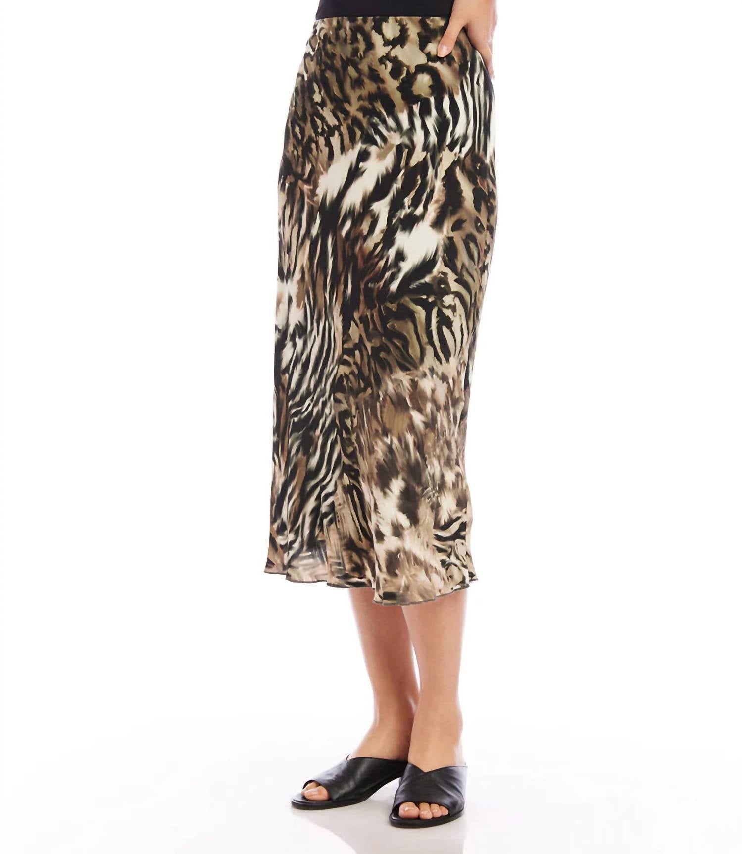 Karen Kane - Anna Animal Print Bias Cut Midi Skirt