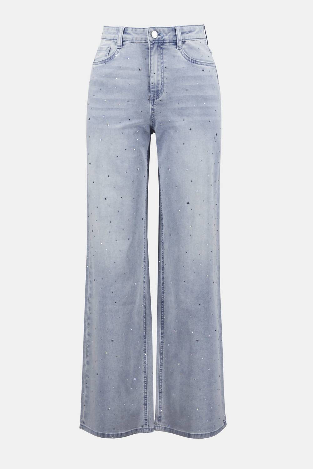 Joseph Ribkoff - Coralie Classic Wide Leg Stretch Jeans With Crystals