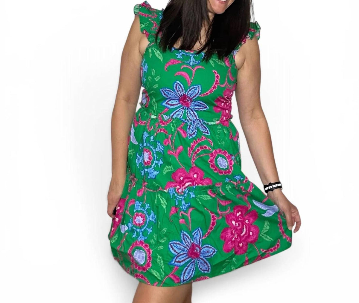 Sugarlips - Women's Cabina Floral Ruffle Tiered Mini Dress