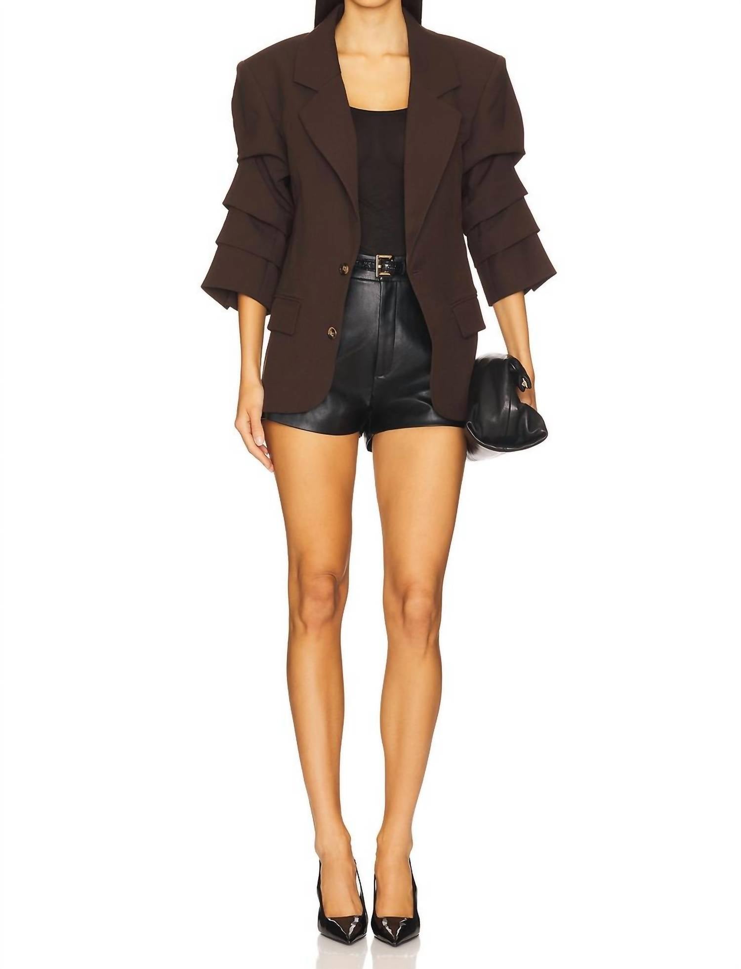 Nonchalant Label - Roma Riched Sleeve Single Breasted Blazer