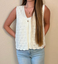 Staccato - Naya Open Front Knit Vest