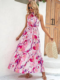 Miss Sparkling - Halter Maxi Dress