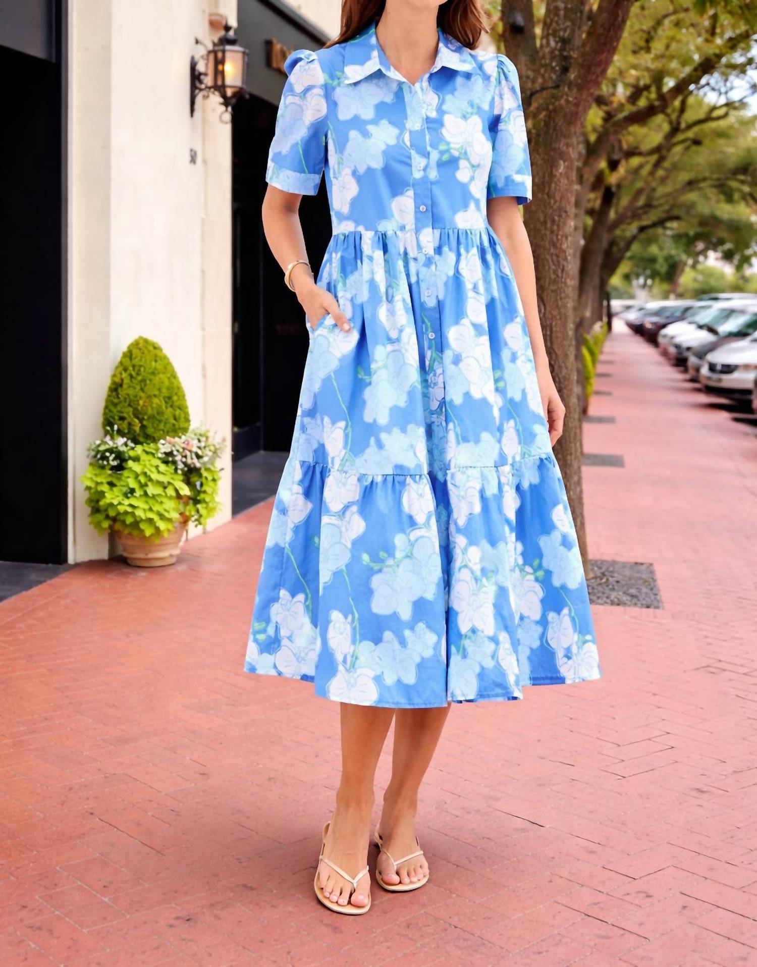 Mary Square - The Jema Orchid Reverie Midi Dress