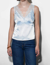 Greylin - Women's Isis Lace Detail Satin Camisole