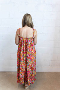 Karlie - Floral Scoop Back Tier Maxi Dress
